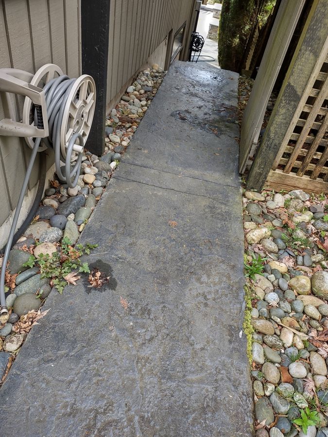 Pressure washing deck