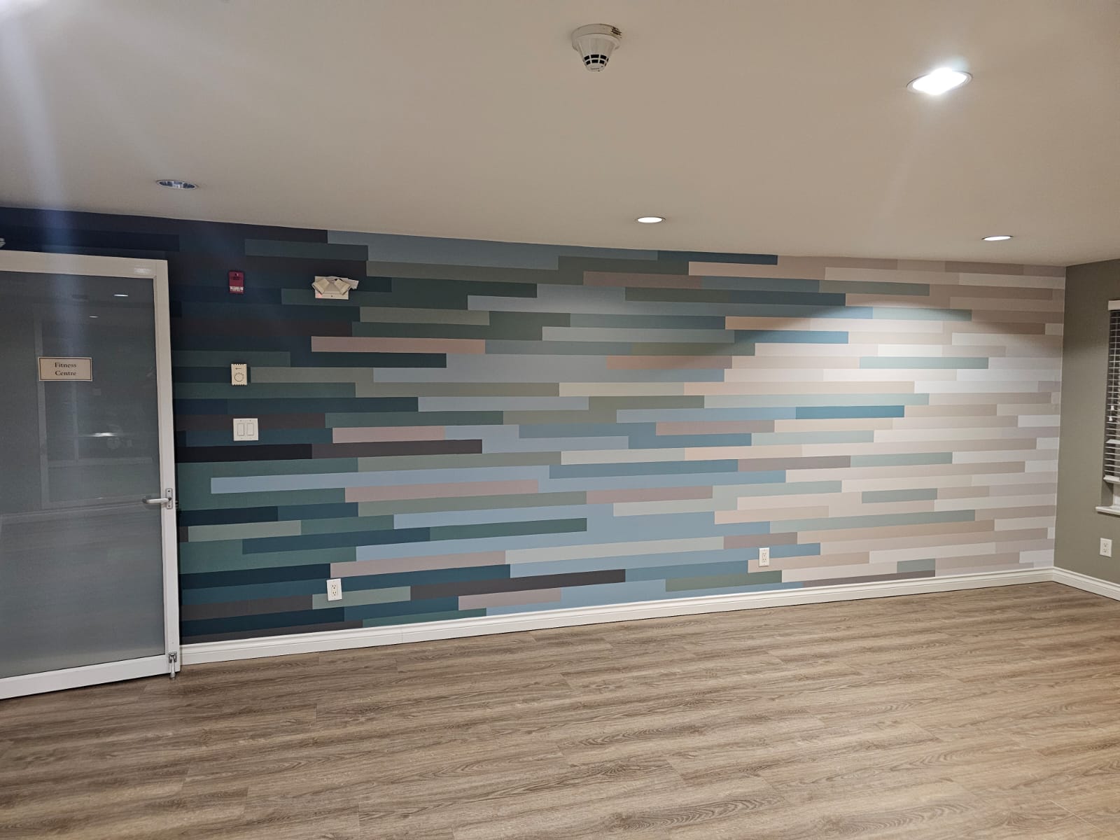 Geometric pattern hallway